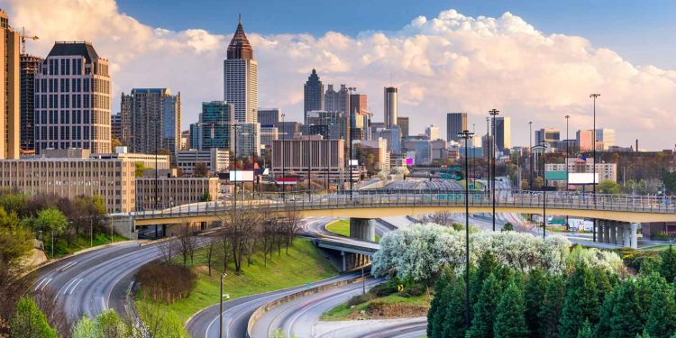 Atlanta, Georgia, USA downtown skyline.