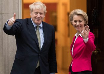 Boris Johnson and EU Commission President Ursula Leyen - norvanreports