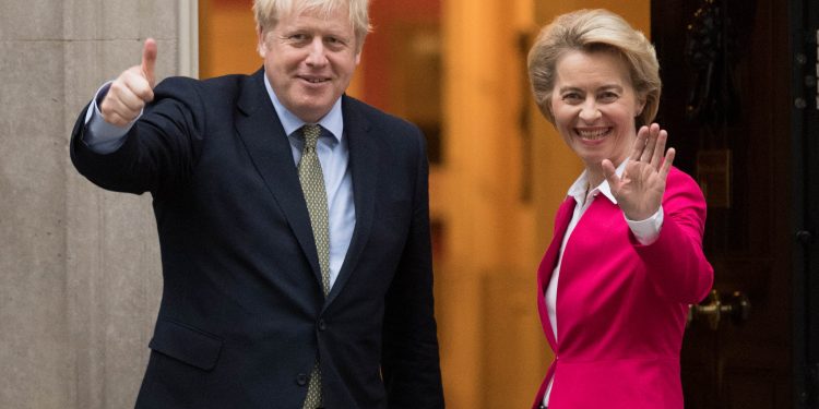 Boris Johnson and EU Commission President Ursula Leyen - norvanreports