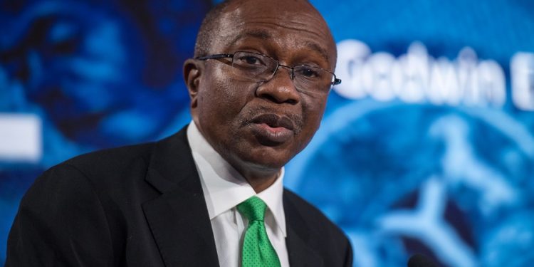 Godwin Emefiele, Governor of Central Bank of Nigeria, speaks at the Nigeria Capital Markets and Banking Forum.  Chris J Ratcliffe / Bloomberg
