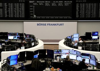 The German share price index DAX graph is pictured at the stock exchange in Frankfurt, Germany, February March 12, 2020. REUTERS/Staff