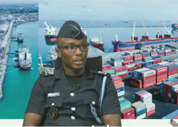 Senior Revenue Officer at the Customs Laboratory in Tema, Roger Nana Otoo Gardiner speaking on Eye on Port