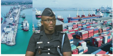 Senior Revenue Officer at the Customs Laboratory in Tema, Roger Nana Otoo Gardiner speaking on Eye on Port