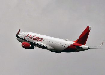 An Avianca airline aircraft is seen after taking off from El Dorado International Airport in Bogota, on May 11, 2020 during the COVID-19 coronavirus pandemic. - Avianca, the second-largest airline in Latin America, filed for bankruptcy protection in the United States on May 10, 2020 to reorganize its debt "due to the unpredictable impact" of the coronavirus pandemic. (Photo by Daniel MUNOZ / AFP) (Photo by DANIEL MUNOZ/AFP via Getty Images)