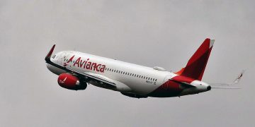 An Avianca airline aircraft is seen after taking off from El Dorado International Airport in Bogota, on May 11, 2020 during the COVID-19 coronavirus pandemic. - Avianca, the second-largest airline in Latin America, filed for bankruptcy protection in the United States on May 10, 2020 to reorganize its debt "due to the unpredictable impact" of the coronavirus pandemic. (Photo by Daniel MUNOZ / AFP) (Photo by DANIEL MUNOZ/AFP via Getty Images)