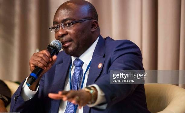 Vice President of Ghana Mahamudu Bawumia speaks during a panel discussion on the State of the Africa Region at the World Bank IMF Spring Meetings April 22, 2017 in Washington, DC.  / AFP PHOTO / ZACH GIBSON        (Photo credit should read ZACH GIBSON/AFP via Getty Images)