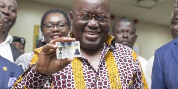 President Akufo-Addo diplaying his new Ghana Card - norvanreports