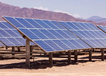 Solar Panels in Atacama Desert, Chile