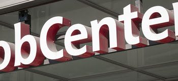 Munich, Germany - February 26, 2011: A sign above the entrance to the JobCenter in central Munich. JobCenter provide information and assistance on employment and benefits.