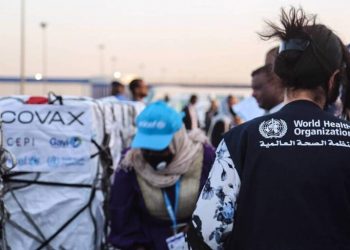 KHARTOUM, SUDAN- MARCH 03: First badge of AstraZeneca/Oxford coronavirus (COVID-19) vaccines, are being unloaded from a plane upon arrival at Khartoum International Airport in Khartoum, Sudan on March 03, 2021. First badge of total 820,000 vaccines, sent by World Health Organisation's (WHO) COVAX, a program working for global equitable access to COVID-19 vaccines and provided by United Nations International Children's Emergency Fund (UNICEF) arrived at the Khartoum International Airport in the Sudanese capital. (Photo by Mahmoud Hjaj/Anadolu Agency via Getty Images)