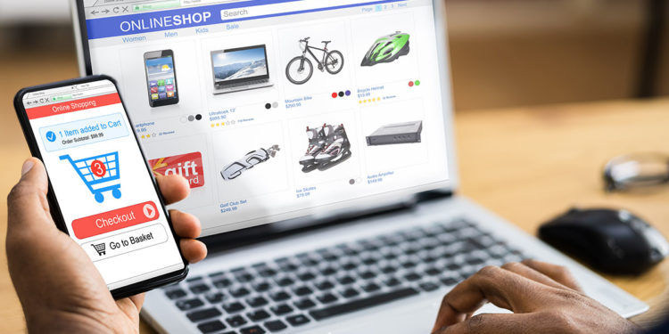 African American Hands Shopping In Online Ecommerce Store