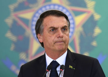 Brazilian President Jair Bolsonaro delivers a speech during the appointment ceremony of the new heads of public banks, at Planalto Palace in Brasilia on January 7, 2019. - Brazil's Finance Minister Paulo Guedes appointed the new presidents of the country's public banks. (Photo by EVARISTO SA / AFP)        (Photo credit should read EVARISTO SA/AFP/Getty Images)