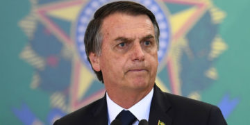 Brazilian President Jair Bolsonaro delivers a speech during the appointment ceremony of the new heads of public banks, at Planalto Palace in Brasilia on January 7, 2019. - Brazil's Finance Minister Paulo Guedes appointed the new presidents of the country's public banks. (Photo by EVARISTO SA / AFP)        (Photo credit should read EVARISTO SA/AFP/Getty Images)