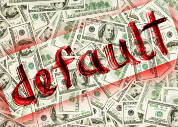 Default of USA dollar currency concept photo