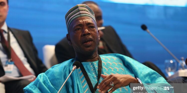 ISTANBUL, TURKEY - DECEMBER 3: Gambian Minister of Tourism and Culture Hamat Ngai Kumba Bah speaks during 'Ministerial Segment' meeting within the 3rd UNWTO/UNESCO World Conference on Tourism and Culture in Istanbul, Turkey on December 3, 2018. (Photo by Arif Hudaverdi Yaman/Anadolu Agency/Getty Images)
