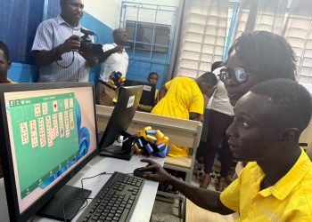 GSE MD with a student of Dzorwulu Special School