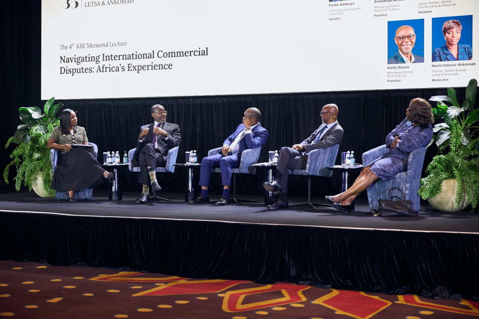 Panel members discussing legal and regulatory reforms; judicial support and challenges as well as capacity building and skills transfer