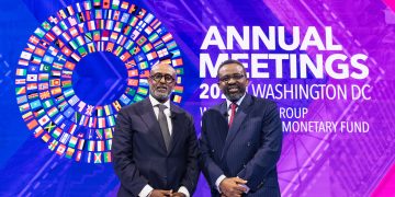 IMF African Department Director Abebe Aemro Selassie and Bank of Ghana Governor Johnson Pandit Asiama close out their Governor Talks session From Crisis to Confidence: Ghanas Journey to Macroeconomic Stabilization during the 2025 Annual Meetings of the World Bank Group and International Monetary Fund in Washington, DC, on October 16, 2025.  IMF Photo/Alyssa Schukar