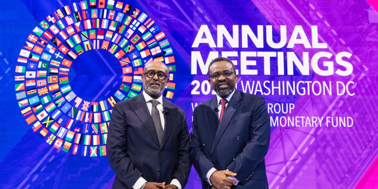 IMF African Department Director Abebe Aemro Selassie and Bank of Ghana Governor Johnson Pandit Asiama close out their Governor Talks session From Crisis to Confidence: Ghanas Journey to Macroeconomic Stabilization during the 2025 Annual Meetings of the World Bank Group and International Monetary Fund in Washington, DC, on October 16, 2025. IMF Photo/Alyssa Schukar