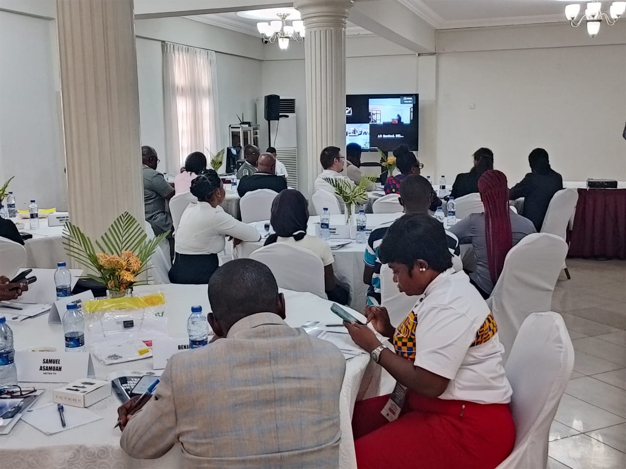Journalists participating in the training workshop