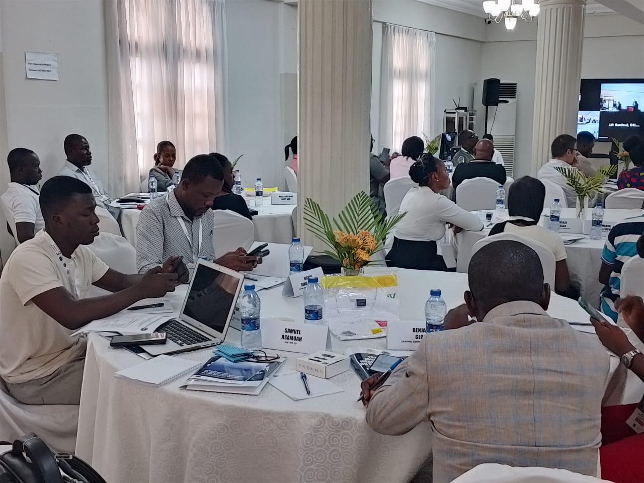 Journalists participating in the training workshop