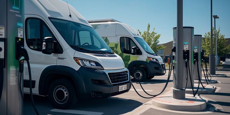 Green Delivery Solutions. Fully Electric Van. EV shipping truck.