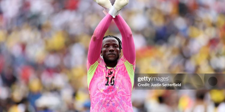 FOXBOROUGH, MASSACHUSETTS - JUNE 23: Benjamin Asare #16 of Ghana applauds fans after the scoreless draw during the FIFA World Cup 2026 Group L match between England and Ghana at Boston Stadium on June 23, 2026 in Foxborough, Massachusetts. (Photo by Justin Setterfield/Getty Images)