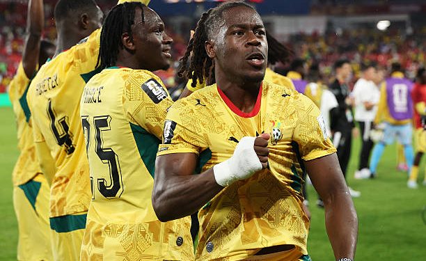 TORONTO, ONTARIO - JUNE 17: Brandon Thomas-Asante #10 of Ghana celebrates the team's 1-0 victory in the FIFA World Cup 2026 Group L match between Ghana and Panama at Toronto Stadium on June 17, 2026 in Toronto, Ontario. (Photo by Ezra Shaw - FIFA/FIFA via Getty Images)
