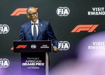 Rwanda's President Paul Kagame delivers remarks during the announcement of the Formula 1 African Grand Prix at BK Arena in Kigali on October 13, 2026. Rwanda will host Africa's first Formula One Grand Prix since 1993 in "the early 2030s" after the circuit announced a 10-year deal with the country on October 13, 2026.
"Today is a landmark moment for Formula One," F1 president Stefano Domenicali said in a statement. (Photo by Jean Baptiste Nkurunziza / AFP via Getty Images)